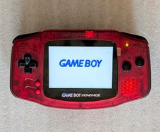 Nintendo Gameboy Advance - IPS Screen - Li-Ion Battery - AGB-001 - Clear Red
