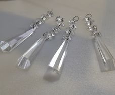 CHANDELIER - Facetted - Drop Pendants Lot