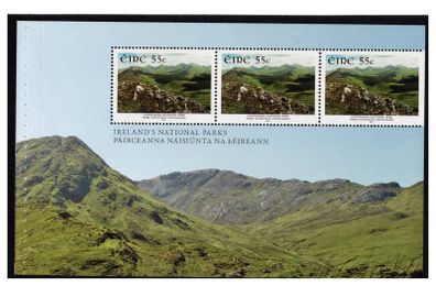2011 Ireland National Parks of Ireland Commemorative Stamps Booklet Pane featuring Connemara National Park Mint Never Hinged (MNH). Hibernian HP206