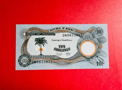 Biafra  10/ Shillings  1968   Pick  4a   .( Uncirculated )
