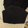 Sandro Black Knit Skater Dress, Cream Crochet Trim Image 3