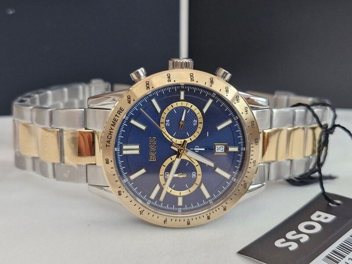 BOSS Men's Allure (44mm) Blue Dial / Two-Tone Stainless Steel Bracelet  1514163