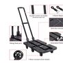 Heavy Duty Folding Hand Truck, Rotating Wheel Folding Trolley Folding Platform Luggage Cart Platform Truck for Luggage, Travel, Shopping, Auto, Moving and Office Use Image 6