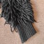 Black shaggy knit cropped jacke, size 10 Image 6