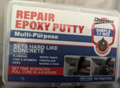 Epoxy putty repair resin 100g 2 for 15