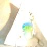 Blue Green Aqua Ocean and Beige sandy Ceramic Art Triangles Wall Hanging Image 8