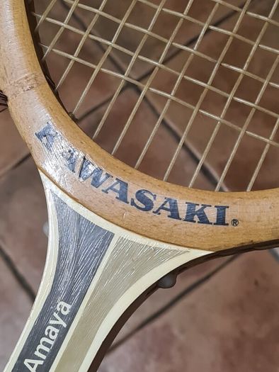 Vintage Kawasaki M4 Victor Amaya Tennis Racket  Wooden Racquet Made In Japan