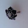 Black rose ring. Sterling silver Image 2