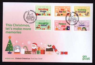 2021 Ireland Christmas Commemorative Stamp An Post First Day Cover (FDC)