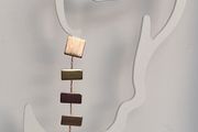 Gold Geometric Cascading Squares Earrings