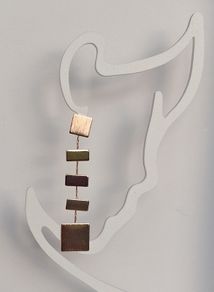 Gold Geometric Cascading Squares Earrings