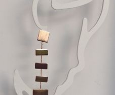 Gold Geometric Cascading Squares Earrings