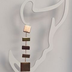 Gold Geometric Cascading Squares Earrings