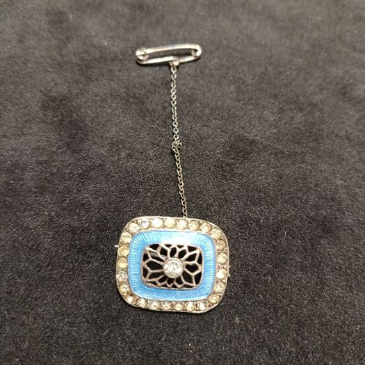 Vintage Art Deco silver 800 brooch from the 1920s 1930s