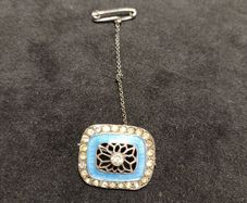 Vintage Art Deco silver 800 brooch from the 1920s 1930s
