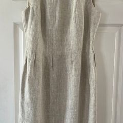 Hobbs Linen Dress - Size 10 - Elegant Neutral Occasion Wear