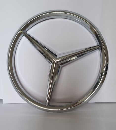 Mercedes-Benz grill front badge. Radiator EMBLEM logo chrome.