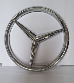 Mercedes-Benz grill front badge. Radiator EMBLEM logo chrome.