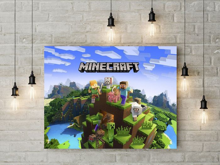 Minecraft printed Wall picture 3mm foamex board printed picture on it wall board wall decor wall art picture