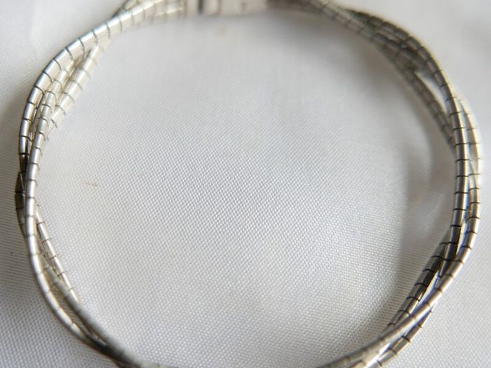 Vintage Bracelet Sterling Silver 925- stamped, clasp with safety catch, probably from the 70s, length 7,5" - 14,42g