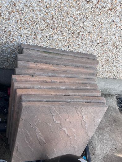 10 x Bradstone Derbyshire Terracotta Reconstituted stone Paving slab