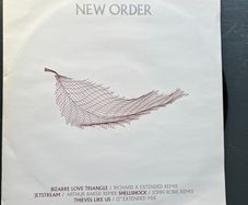 vinyl 12" single. New Order. Bizarre Love Triangle Richard X Mix. Thieves Like Us original mix