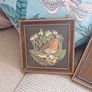 Three framed slate pictures. Two Robins & One Horse Image 4