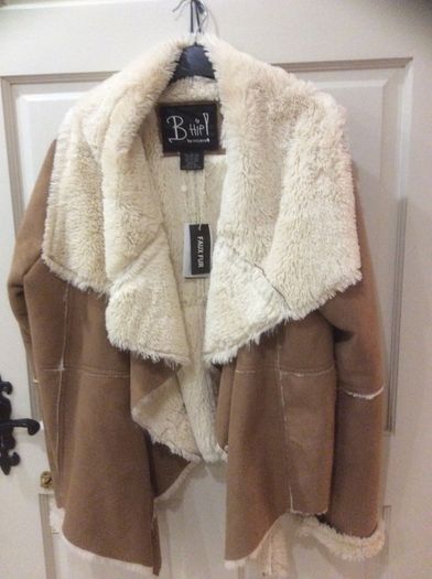 Beautiful tan fur lined jacket
