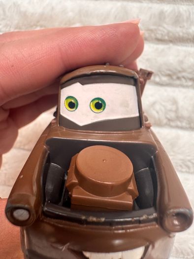 Disney Pixar Cars Radiator Springs Tow Mater Truck Diecast Metal Vehicle approx. 9.5 cm. length one of the back wheels is not working usad Please see photos