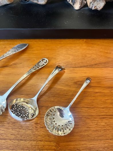 Antique Sugar Sifters x4