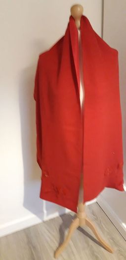 Red Embellished Beaded Wrap by John Rocha
