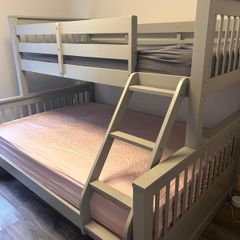 EZ living Lara Grey triple bunk bed with mattress