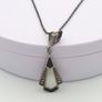 Vintage 925 Sterling Silver, Marcasite & MOP necklace Image 7