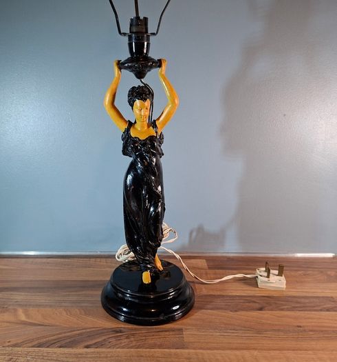 Vintage Cast Iron Lamp 1950s / 60s