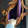 Kelly Moore Camera Bag, Leather Tote, DSLR Shoulder Bag, Laptop Bag, Cognac / Tan, Padded Dividers, Dust Bag Image 2