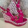 MARCO MOREO wedge sandals pink flowers Size UK 4  EU 37 Image 2