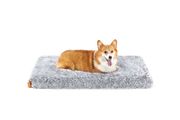 Dog Bed Plush  Large Grey