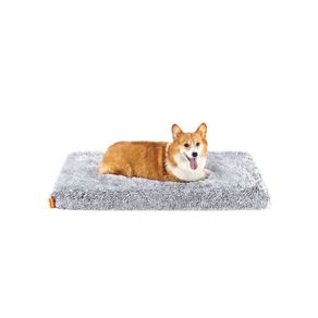 Dog Bed Plush  Large Grey