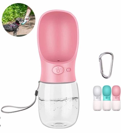 Portable Dog Water Bottle, 350/550ml Dog Walking Travel Bottle Puppy Water Leak Proof Drinking Dispenser Food Grade Dog Hot Water Drink Bottle (MULTIPLE SIZES/COLOURS)