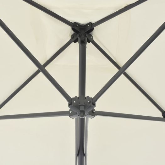 Outdoor Parasol with Steel Pole 250x250 cm Sand