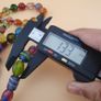 MultiColor Venetian Style Aventurine & Skunk Glass Beads Necklace Image 4