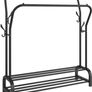 NEW Double Clothes Rail Rack with Shelves Image 4