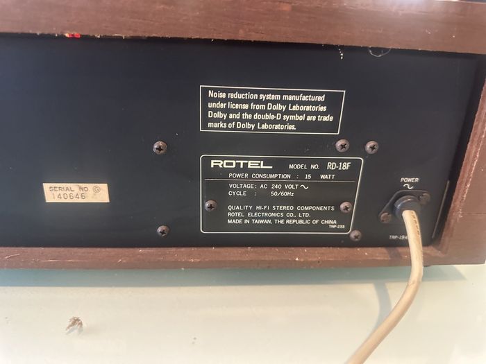 Rotel stereo cassette tape Deck RD-18F