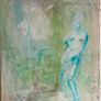 Original Painting Biophilic Palette Painting of gardrn Roman statue Quiet Luxury Aesthetic Image 3