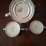 Silver plated teapot creamer & sugar bowl Image 2