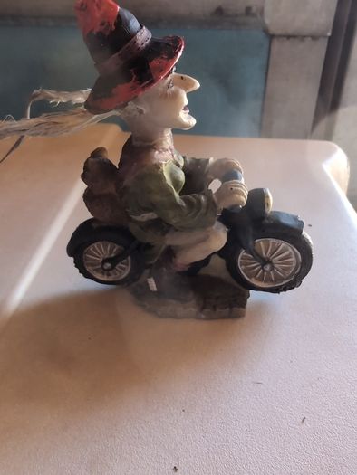 Witch on Motorcycle Figurine.