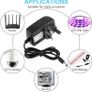 12V 2A Power Supply Adapter,Universal AC DAC/DC Converter Adapter Driver Transformer UK Plug 5.5 x 2.5mm(Compatible with 5.5 x 2.1mm) for LED light CCTV Camera Image 3