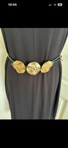 Black and gold statement belt 75cm