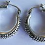 Vintage 925 Sterling Silver Antique  Hoop Earrings 21,3g Image 9