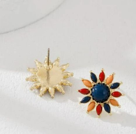 Flower Design Stud Earrings